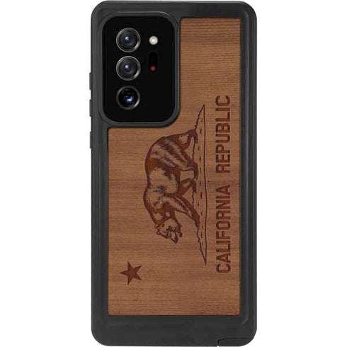 California Wood Flag Galaxy Note20 Ultra 5G Waterproof Case